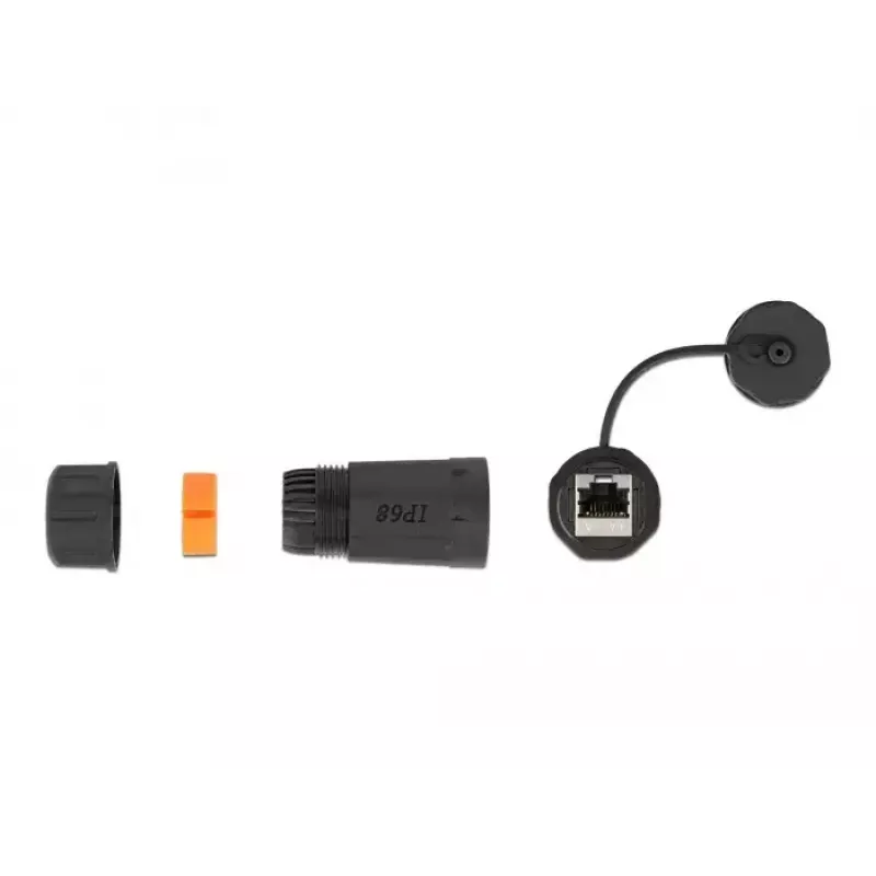 Káblový spoj RJ-45/RJ-45 DeLOCK 86700 čierny oranžový