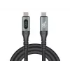 DeLOCK USB 40 Gbps dátový a rýchlonabíjací koaxiálny kábel 1 m USB PD 3.1 240 W