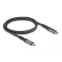 DeLOCK USB 40 Gbps dátový a rýchlonabíjací koaxiálny kábel 1 m USB PD 3.1 240 W