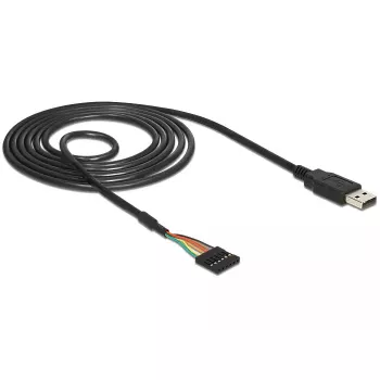 USB kábel DeLOCK 1,8 m USB2.0-A/TTL 6-pinový čierny