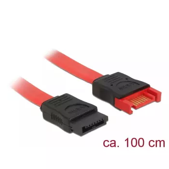 SATA kábel DeLOCK 83956 1 m SATA 7-pinový čierny červený