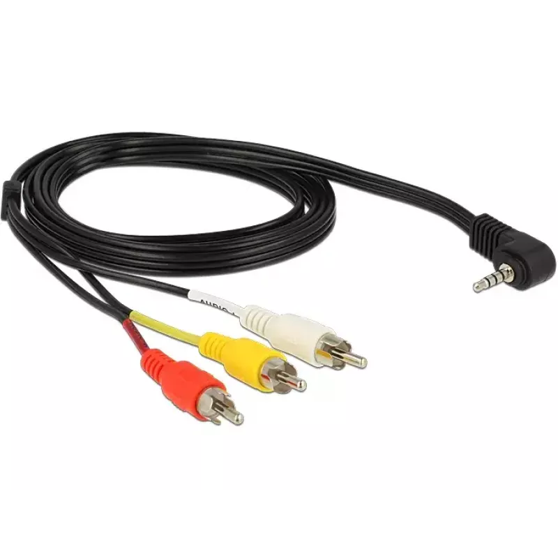 Audio kábel DeLOCK 84724 1,5 m 3,5 mm 3 x RCA čierny