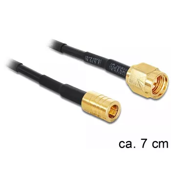 Signálny kábel DeLOCK 88474 0,07 m zlatý čierny
