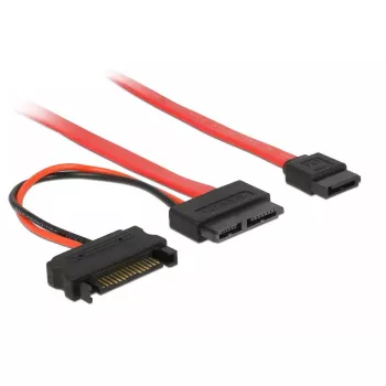 SATA kábel DeLOCK 0,3 m červený