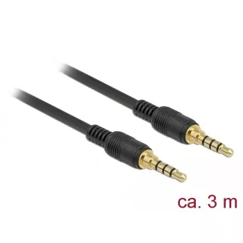 DeLOCK 85601 audio kábel 3 m 3,5 mm čierny