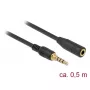 Audio kábel DeLOCK 85627 0,5 m 3,5 mm čierny