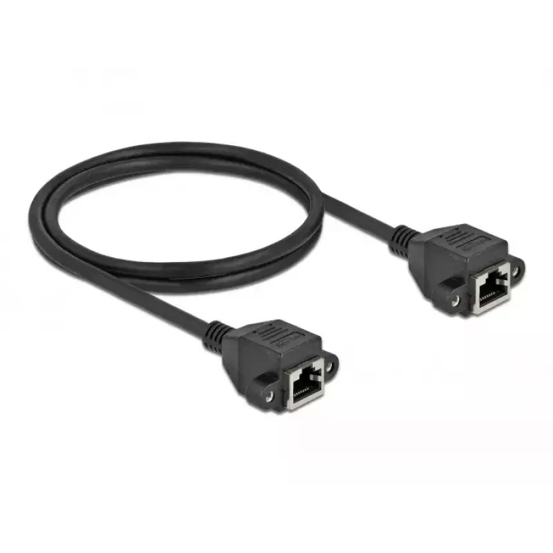 Sieťový kábel DeLOCK Cat.6A RJ45 na RJ45 1 m čierny