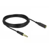 Predlžovací stereo kábel s jack konektorom DeLOCK 86767 6,35 mm 5 m čierny