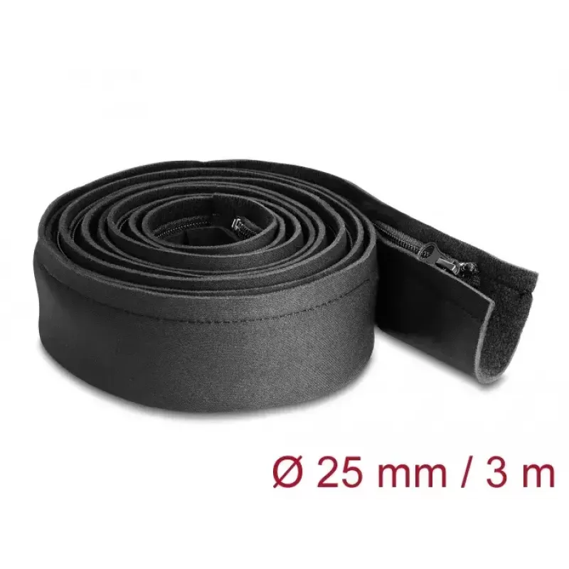DeLOCK káblový kryt neoprén flexibilný so zipsom 3 m x 100 mm čierny