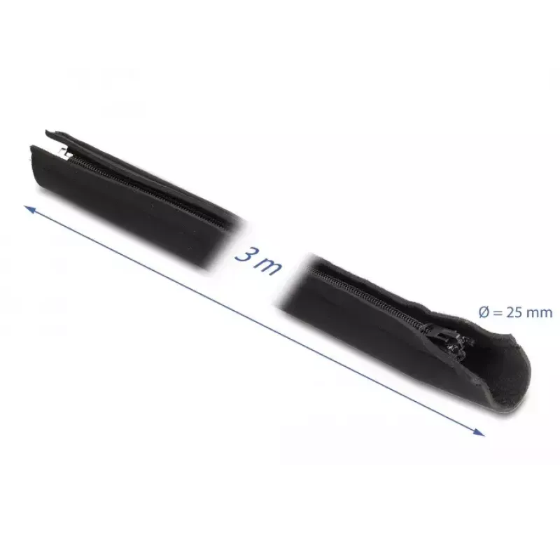 DeLOCK káblový kryt neoprén flexibilný so zipsom 3 m x 100 mm čierny