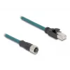 DeLOCK M12 adaptérový kábel A-kódovaný 8-pinový konektor samica na RJ45 konektor samec 50 cm