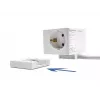 DeLOCK 11497 3-násobná zásuvková kocka s 1,5 m predlžovacím káblom, USB nabíjačka, detská poistka, biela