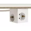 DeLOCK 11497 3-násobná zásuvková kocka s 1,5 m predlžovacím káblom, USB nabíjačka, detská poistka, biela