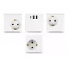 DeLOCK 11497 3-násobná zásuvková kocka s 1,5 m predlžovacím káblom, USB nabíjačka, detská poistka, biela
