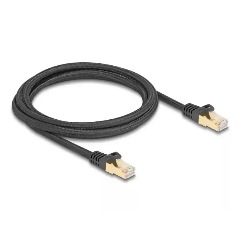 Sieťový kábel DeLOCK RJ45 80318 konektor samec na konektor samec Cat.6A 2 m čierny