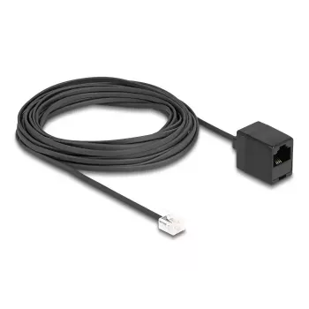 DeLOCK telefónny kábel RJ11 konektor samec na RJ45 konektor samica čierny 10 m