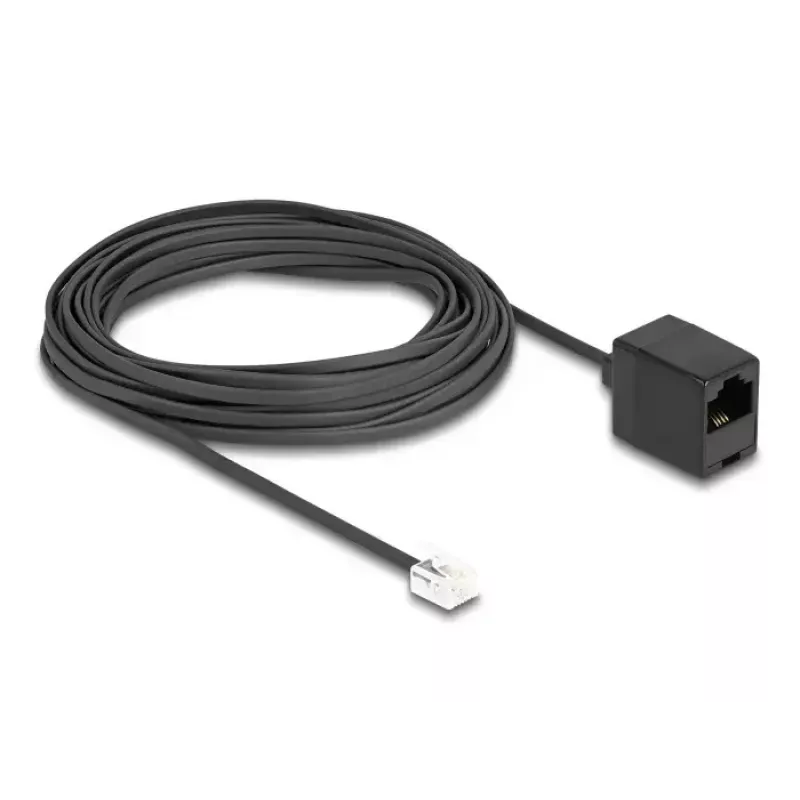 DeLOCK telefónny kábel RJ11 konektor samec na RJ45 konektor samica čierny 10 m