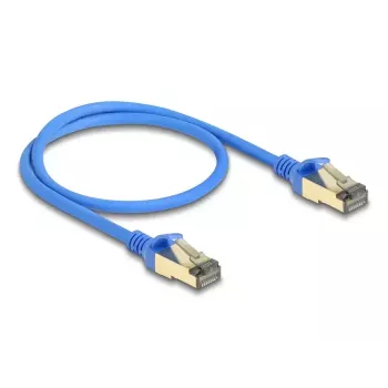 DeLOCK RJ45 sieťový kábel Cat.8.1 F/FTP tenký 0,5 m modrý