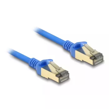 DeLOCK RJ45 sieťový kábel Cat.8.1 F/FTP tenký 0,5 m modrý