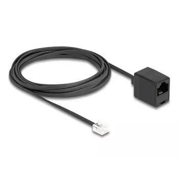 DeLOCK telefónny kábel RJ11 konektor samec na RJ45 konektor samica čierny 3 m