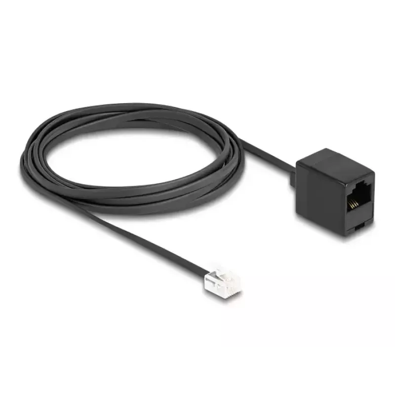 DeLOCK telefónny kábel RJ11 konektor samec na RJ45 konektor samica čierny 3 m