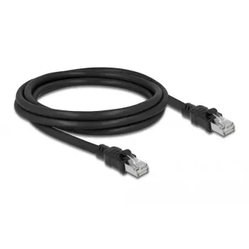 Sieťový kábel DeLOCK RJ45 Cat.6A F/UTP 2 m čierny