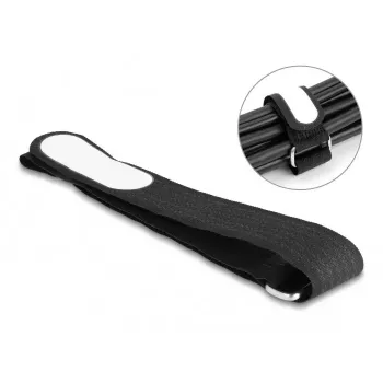 Suchý zips káblová páskа DeLOCK 457x25 mm čierny 5 ks