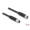 DeLOCK M8 3-pin kábel A-kódovaný konektor samec na konektor samica PUR TPU 3 m