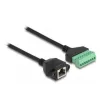 DeLOCK RJ45 kábel Cat.6 konektor samica na adaptér svorkovnice 30 cm