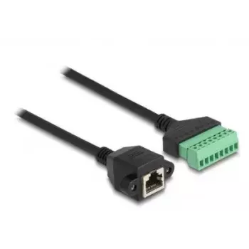 DeLOCK RJ45 kábel Cat.6 konektor samica na adaptér svorkovnice 30 cm