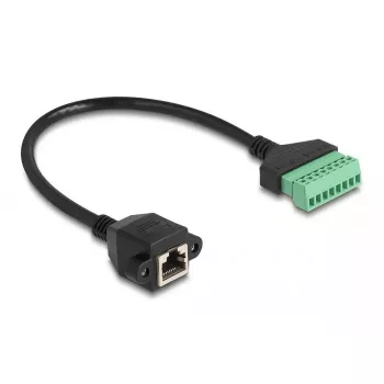 DeLOCK RJ45 kábel Cat.6 konektor samica na adaptér svorkovnice 30 cm