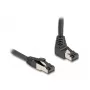 Sieťový kábel DeLOCK RJ45 Cat.8.1 90° nahor zahnutý / rovný 2 m čierny