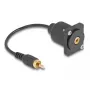 DeLOCK audio kábel 0,2 m RCA čierny 88152 konektor samec na konektor samica