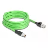 Sieťový kábel DeLOCK M12 kábel X-kódovaný 8-pinový konektor samec na RJ45 konektor samec PUR (TPU) 5 m