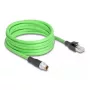 Sieťový kábel DeLOCK M12 kábel X-kódovaný 8-pinový konektor samec na RJ45 konektor samec PUR (TPU) 5 m