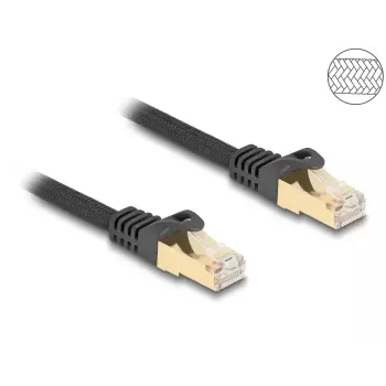 DeLOCK RJ45 sieťový kábel Kat.6A S/FTP 1m čierny
