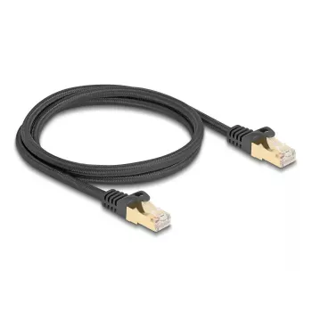 DeLOCK RJ45 sieťový kábel Kat.6A S/FTP 1m čierny