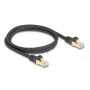 DeLOCK RJ45 sieťový kábel Kat.6A S/FTP 1m čierny