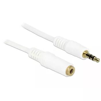 Audiokábel 3,5 mm M-F DeLOCK 83771 5 m biely
