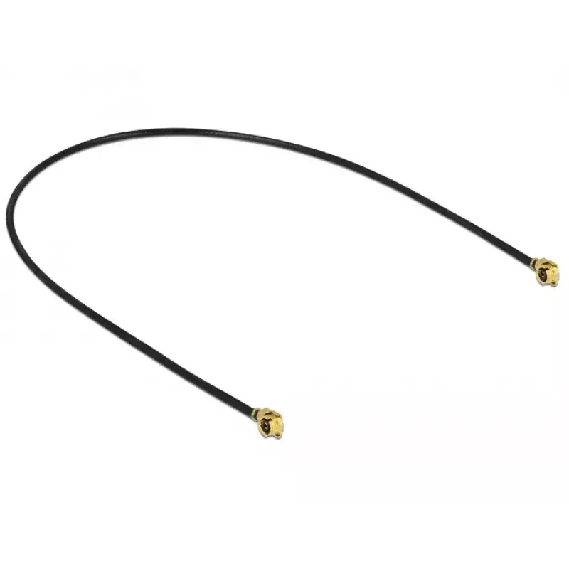 Koaxiálny kábel DeLOCK 89608 0,2m MHF (I-PEX) čierny zlatý