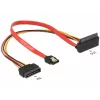 SATA kábel DeLOCK 85515 SATA 15-pin 1 x SATA 22 pin 1 x SATA 7 pin viacfarebný