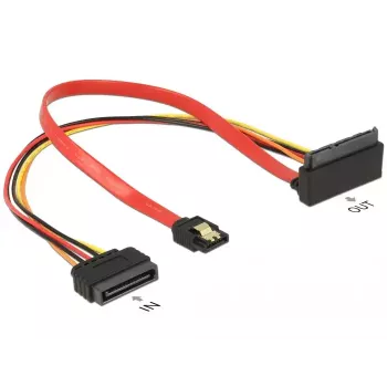 SATA kábel DeLOCK 85515 SATA 15-pin 1 x SATA 22 pin 1 x SATA 7 pin viacfarebný