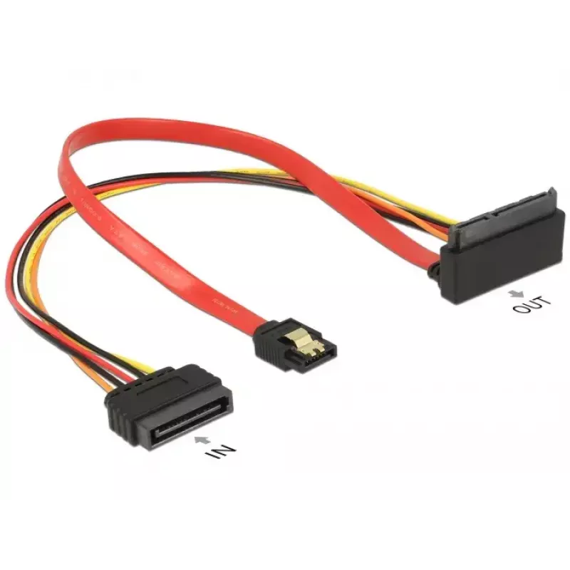 SATA kábel DeLOCK 85515 SATA 15-pin 1 x SATA 22 pin 1 x SATA 7 pin viacfarebný