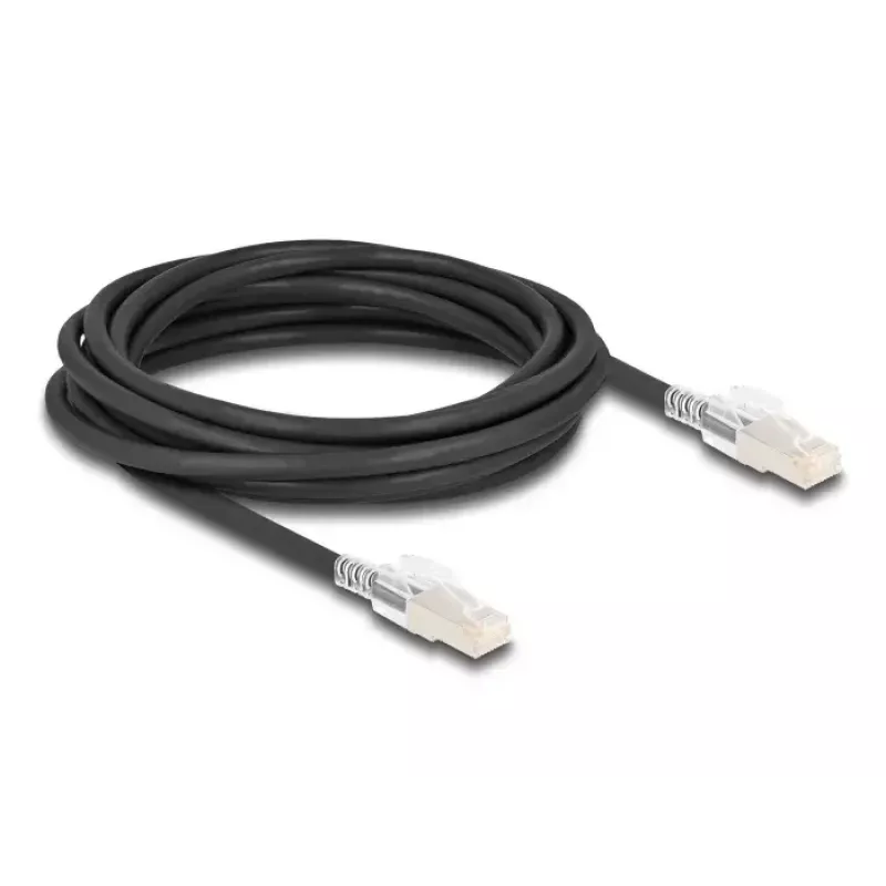 Sieťový kábel DELOCK 80258 Cat6a S/FTP (S-STP) RJ-45 na RJ-45 5 m čierny