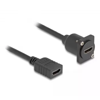 DeLOCK D-Type HDMI kábel konektor samica na konektor samica čierny 20 cm