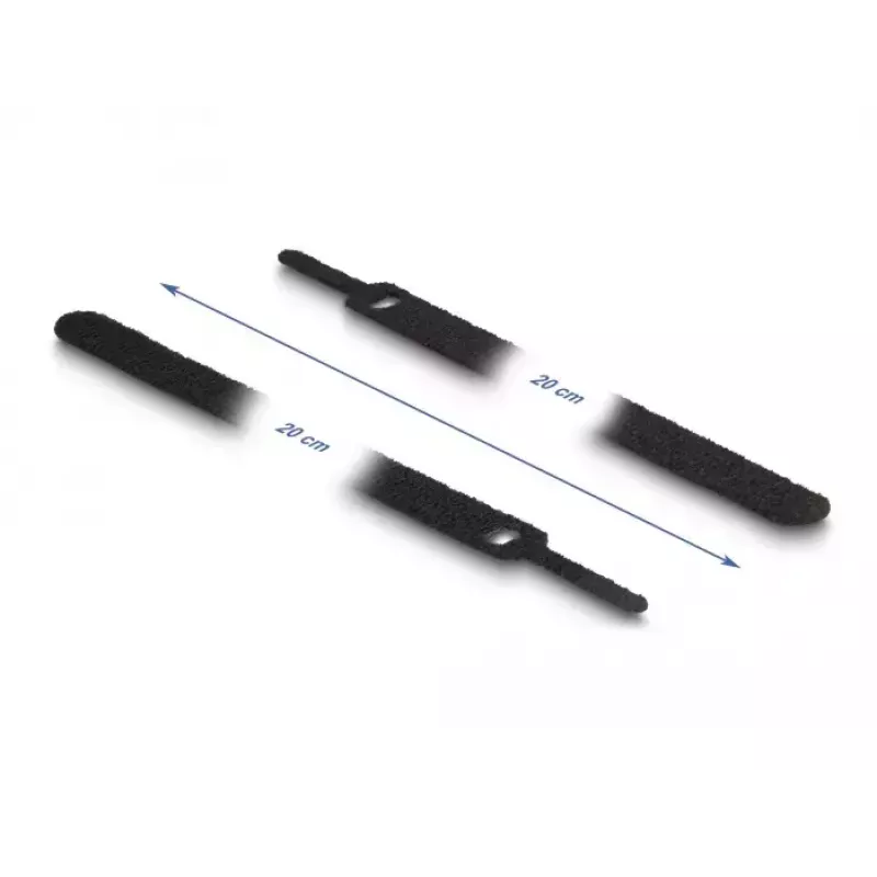 Suchý zips na káble DeLOCK 19011 200x12mm čierna 10 ks