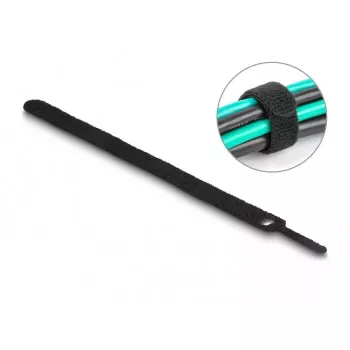 Suchý zips na káble DeLOCK 19011 200x12mm čierna 10 ks