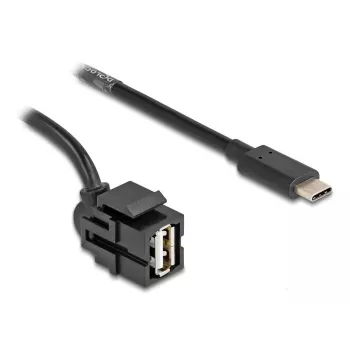 DeLOCK Keystone modul USB 2.0 A konektor samica na USB Type-C konektor samec 250° 1,5m
