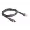 DeLOCK USB čítačka čiarových kódov 1D laser čierna ručná káblová 2m kábel