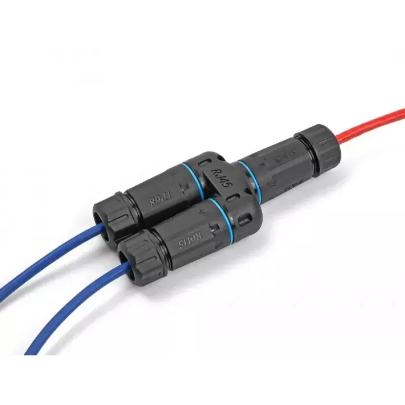 DeLOCK káblový konektor RJ45 samica na 2 x RJ45 samica Cat.6A vodotesný